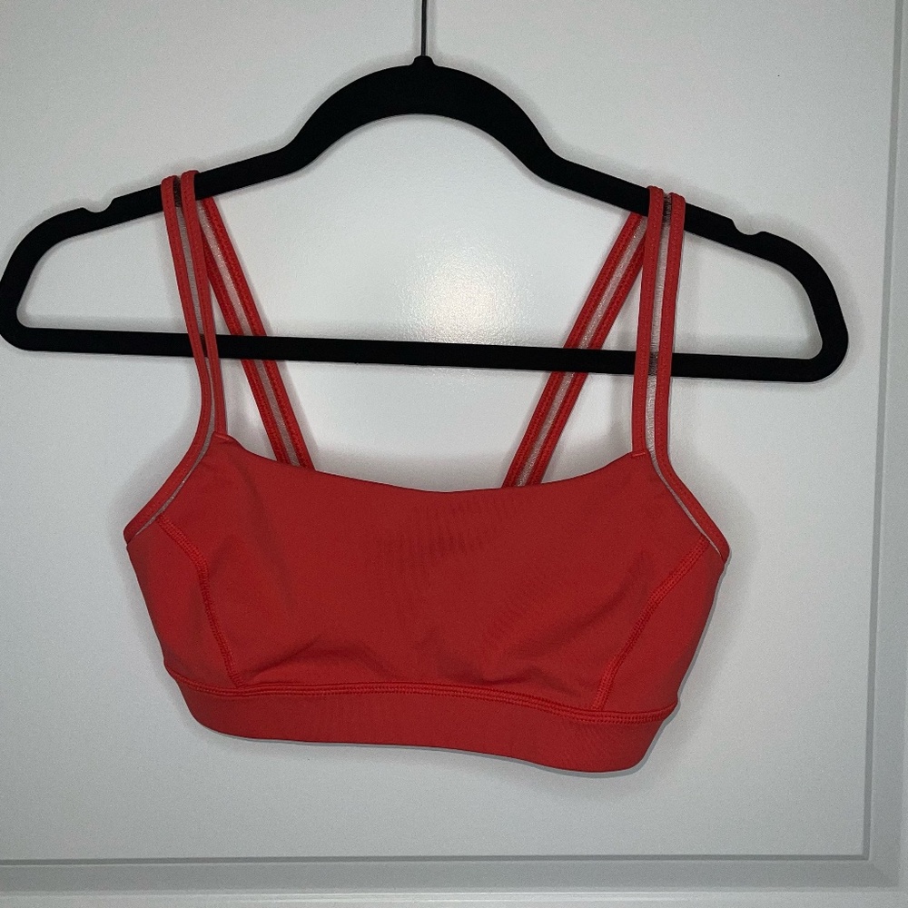 lululemon athletica, Straight up bra, alarming red, Size 6